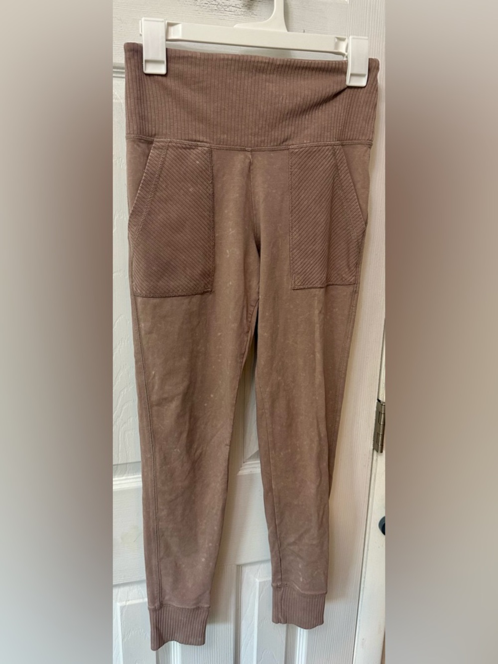 Aerie Mineral Wash High-Waist Ribbed Pocket Leggings, Medium